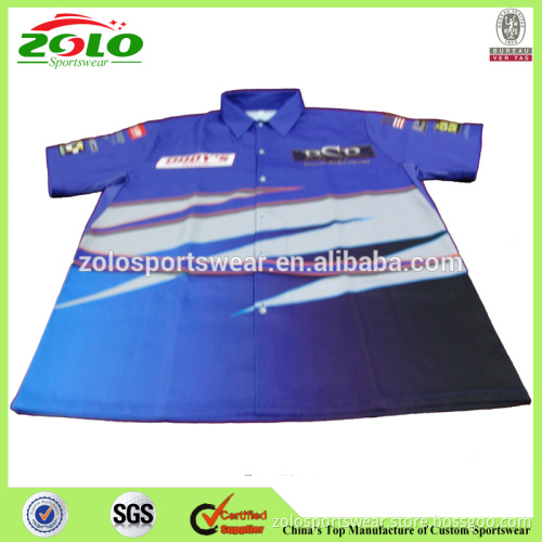 Custom Motor Wear Sublimation Racing Shirt pit Crew Shirt